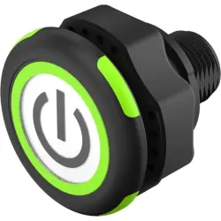 Sensor button, On-Off, mounting Ø 22.5 mm, illuminated, red/green, plastic, IP69K, 84-ASKS-C16-04A6