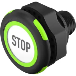 Sensor button, On-Off, mounting Ø 22.5 mm, illuminated, red/green, plastic, IP69K, 84-ASKS-C18-04A8