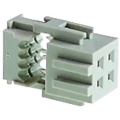 Female connector, 4 pole, 0.1 A/25 V, (L x W x H) 7 x 9.55 x 10.6 mm, light gray, for signal lamp, 5.92.025.368/0000 - 1