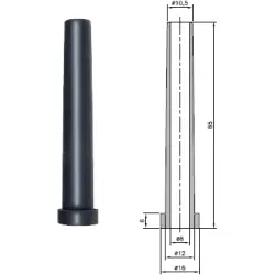 Cable grommet, cable Ø 8 mm, L 85 mm, TPE, black, 01460190010