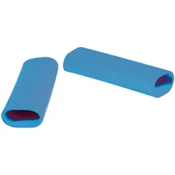 Protection and insulating grommet, inside Ø 12 mm, L 50 mm, light blue, PCR, -30 to 90 °C, 02010008020