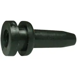 Cable grommet, cable Ø 4.5 mm, L 28.5 mm, PVC, black, 632-01040