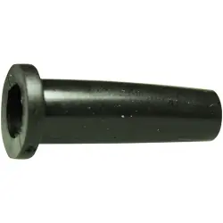 Cable grommet, cable Ø 7.5 mm, L 30 mm, PVC, black, 632-02100