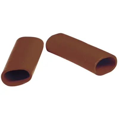Protection and insulating grommet, inside Ø 10 mm, L 35 mm, brown, PCR, -30 to 90 °C, 02010007006 - 1