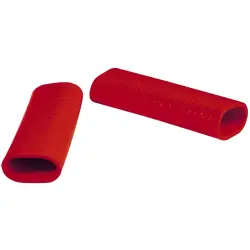 Protection and insulating grommet, inside Ø 12 mm, L 50 mm, red, PCR, -30 to 90 °C, 02010008007