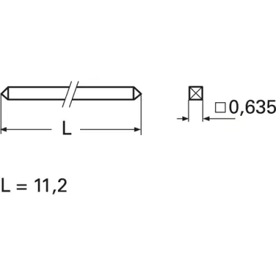 Wire-wrap contact pin, 10121724 - 1