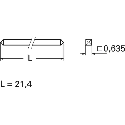 Wire-wrap contact pin, 10124271 - 1