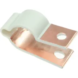 Grounding clip, max. bundle Ø 3.2 mm, PA/copper, natural, (L x W x H) 18 x 9.5 x 3.5 mm, 611 03 03