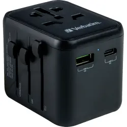 Universal Travel-Charger, UTA-02, 20WPower Plug (EU/UK/USA) 100-250V, 1x USB-A,1x USB-C