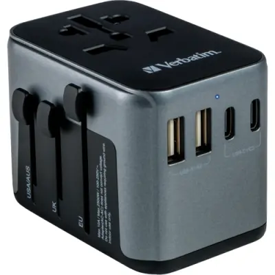 Universal Travel-Charger, UTA-03, 30WPower Plug (EU/UK/USA) 100-250V, 2x USB-A,3x USB-C - 1