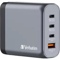 Universal-Charger, GaN, GNC-140, 140W, grey(EU/UK/USA), 1x USB-A QC, 3x USB-C PD
