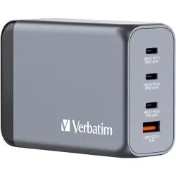 Universal-Charger, GaN, GNC-240, 240W, grey(EU/UK/USA), 1x USB-A QC, 3x USB-C PD