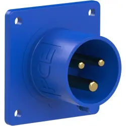 CEE surface mounted plug, 3 pole, 16 A/230 V, blue, 6 h, IP44, 613-6