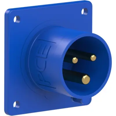 CEE surface mounted plug, 3 pole, 16 A/230 V, blue, 6 h, IP44, 613-6 - 1