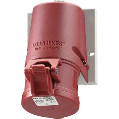 CEE wall socket, 5 pole, 16 A/230 V, blue, 6 h, IP44, 31 - 1