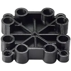 Grid tile connector kit, (L x W x H) 77 x 77 x 16.5 mm, nylon, black, for QB-TILE, QB-CONN, package with 5 pieces