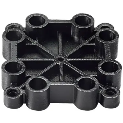 Grid tile connector kit, (L x W x H) 77 x 77 x 16.5 mm, nylon, black, for QB-TILE, QB-CONN, package with 5 pieces - 1