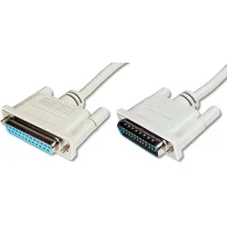 Extension cable, 10 m, D-Sub plug, 25 pole to D-Sub socket, 25 pole, AK-610201-100-E