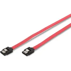 Connection cable, SATA socket, 7 pole to SATA socket, 7 pole, 0.5 m, red, AK-400102-005-R