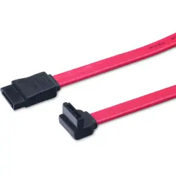 Connection cable, SATA socket, 7 pole to SATA socket, 7 pole, 0.5 m, red, AK-400104-005-R