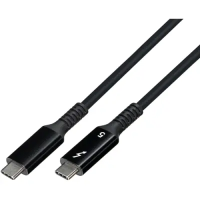 Connection cable, Thunderbolt 5 cable, USB plug type C to USB plug type C, 2 m, black, 4711-2,0M - 1