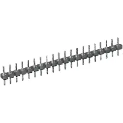 IC plug-in adapter strip, 32 pole, pitch 2.54 mm, CuZn alloy, gold plated, MKLP 41 G 32