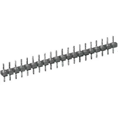 IC plug-in adapter strip, 32 pole, pitch 2.54 mm, CuZn alloy, gold plated, MKLP 41 G 32 - 1