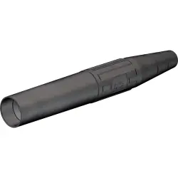 6 mm socket, crimp connection, 16 mm², black, 15.0020-21