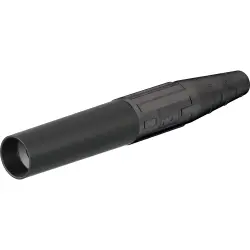 6 mm socket, crimp connection, 10 mm², black, 15.0017-21