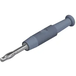 2 mm plug, solder connection, 0.5 mm², CAT O, gray, 938420106