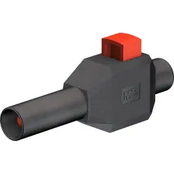 4 mm plug, clamp connection, 2.5 mm², CAT II, black, 22.3007-21