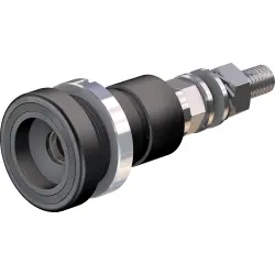 6 mm socket, threaded bolt, mounting Ø 18.5 mm, black, 14.0010-21