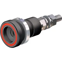 6 mm socket, threaded bolt, mounting Ø 18.5 mm, red, 14.0010-22