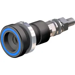 6 mm socket, threaded bolt, mounting Ø 18.5 mm, blue, 14.0010-23