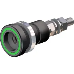 6 mm socket, threaded bolt, mounting Ø 18.5 mm, green, 14.0010-25