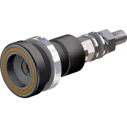 6 mm socket, threaded bolt, mounting Ø 18.5 mm, brown, 14.0010-27
