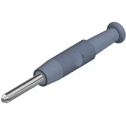 2 mm plug, solder connection, CAT O, gray, 973509106