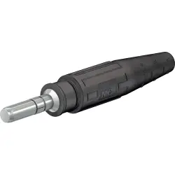6 mm plug, crimp connection, 10 mm², black, 15.0001-21