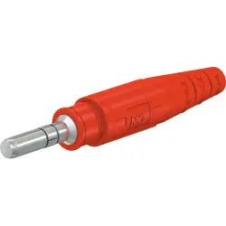 6 mm plug, crimp connection, 10 mm², red, 15.0001-22