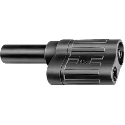 Branch adapter, 6 mm plug to 2 x 4 mm socket, black, CAT III, 14.1013