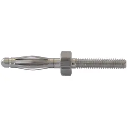 2 mm Plug, Screw connection, nickel-plated