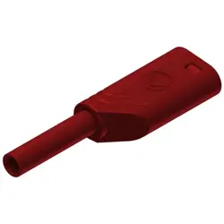 2 mm plug, solder connection, 0.5-1.0 mm², CAT III, red, 975090701