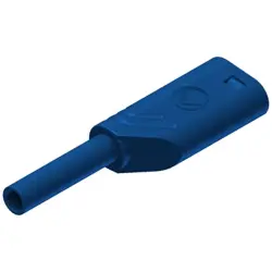 2 mm plug, solder connection, 0.5-1.0 mm², CAT III, blue, 975090702