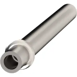 Collar sleeve for 2,1 mm bore, 10 mm long, silver-plated brass, 013.15.329