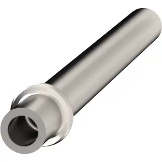 Collar sleeve for 2,1 mm bore, 10 mm long, silver-plated brass, 013.15.329 - 1