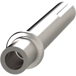 Collar sleeve for 3.1 mm bore, 12 mm long, silver-plated brass, 013.15.759