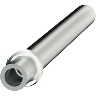 Collar sleeve for 1.3 mm diameter hole, 9.0 mm long, tin-plated brass, 013.15.125 - 1