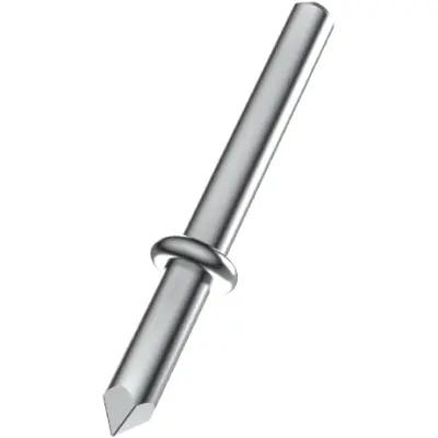 Solder pin for 1.0 mm diameter hole, 10 mm long, tin-plated brass, 013.14.105 - 1