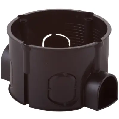 Switch box, Ø60 x 62 mm, black, IP20, 305062 - 1