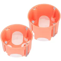Cavity wall junction box, Ø68 x 48 mm, orange, IP30, 306048-2K